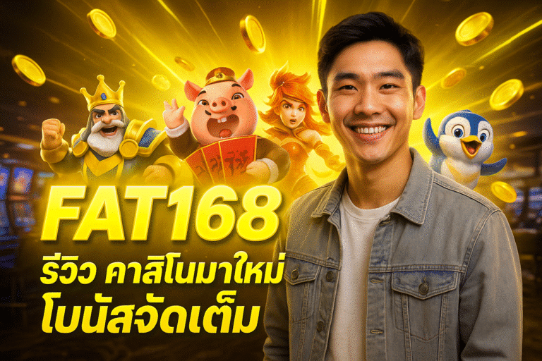 FAT168 รีวิว คาสิโนมาใหม่โบนัสจัดเต็ม